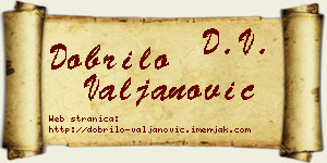Dobrilo Valjanović vizit kartica